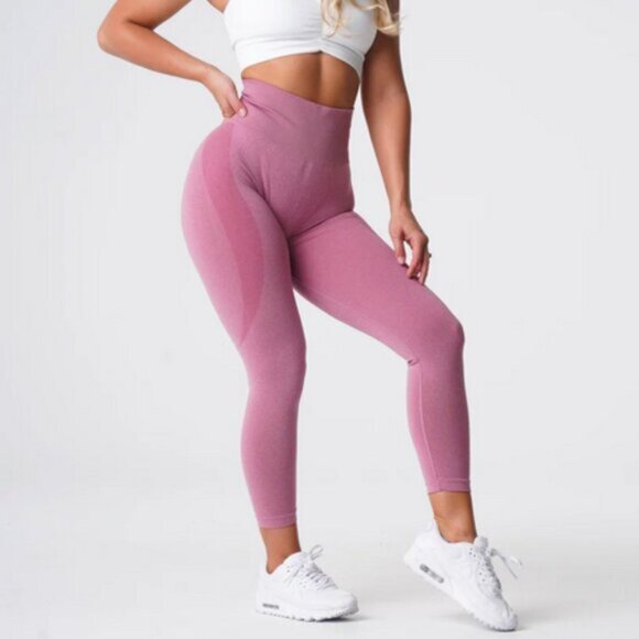 NVGTN Pastel Pink Contour Seamless Leggings Size Small - Picture 1 of 6